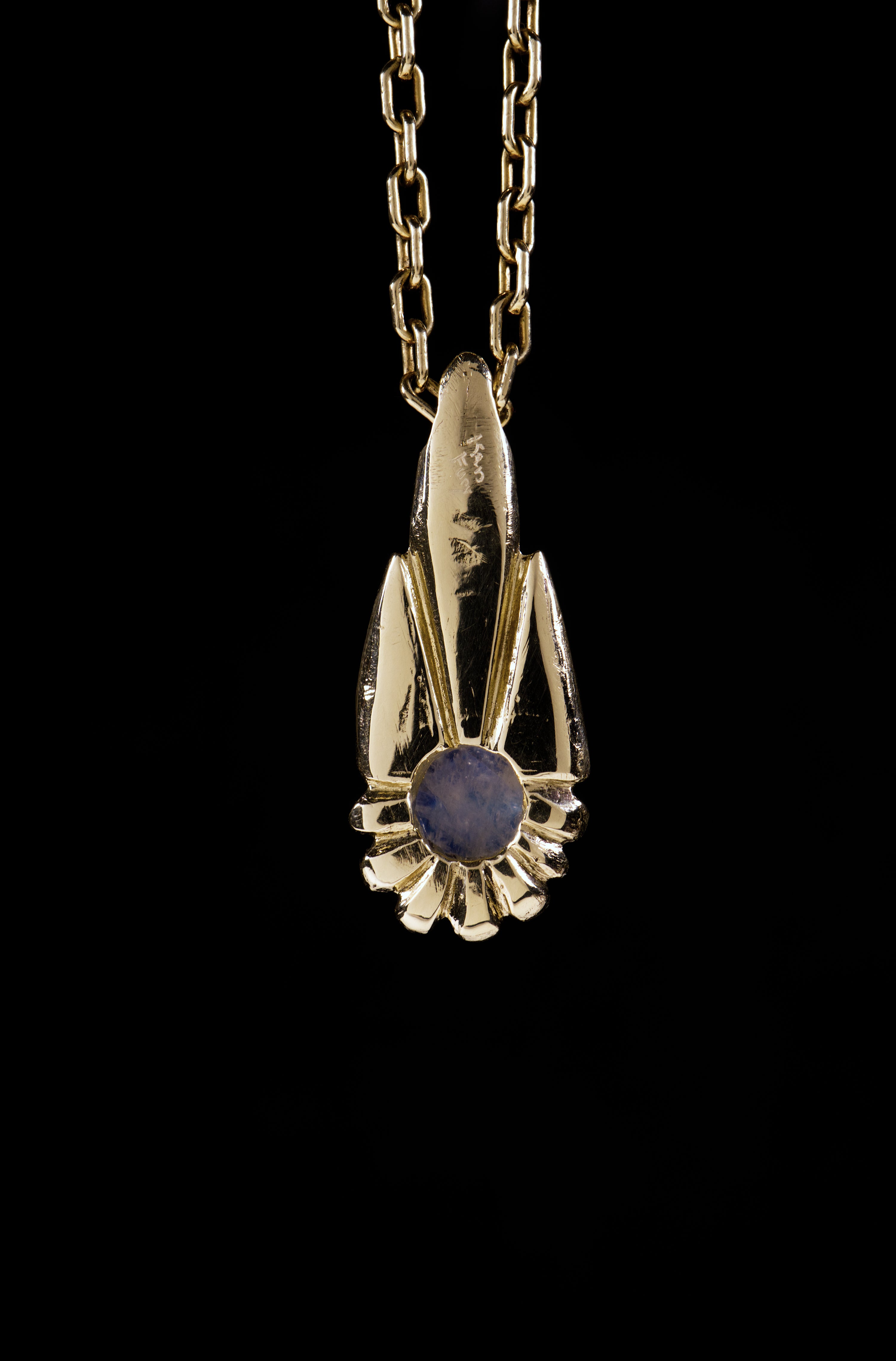 Comet Pendant (Moonstone, Labradorite, Sterling Silver or Gold)