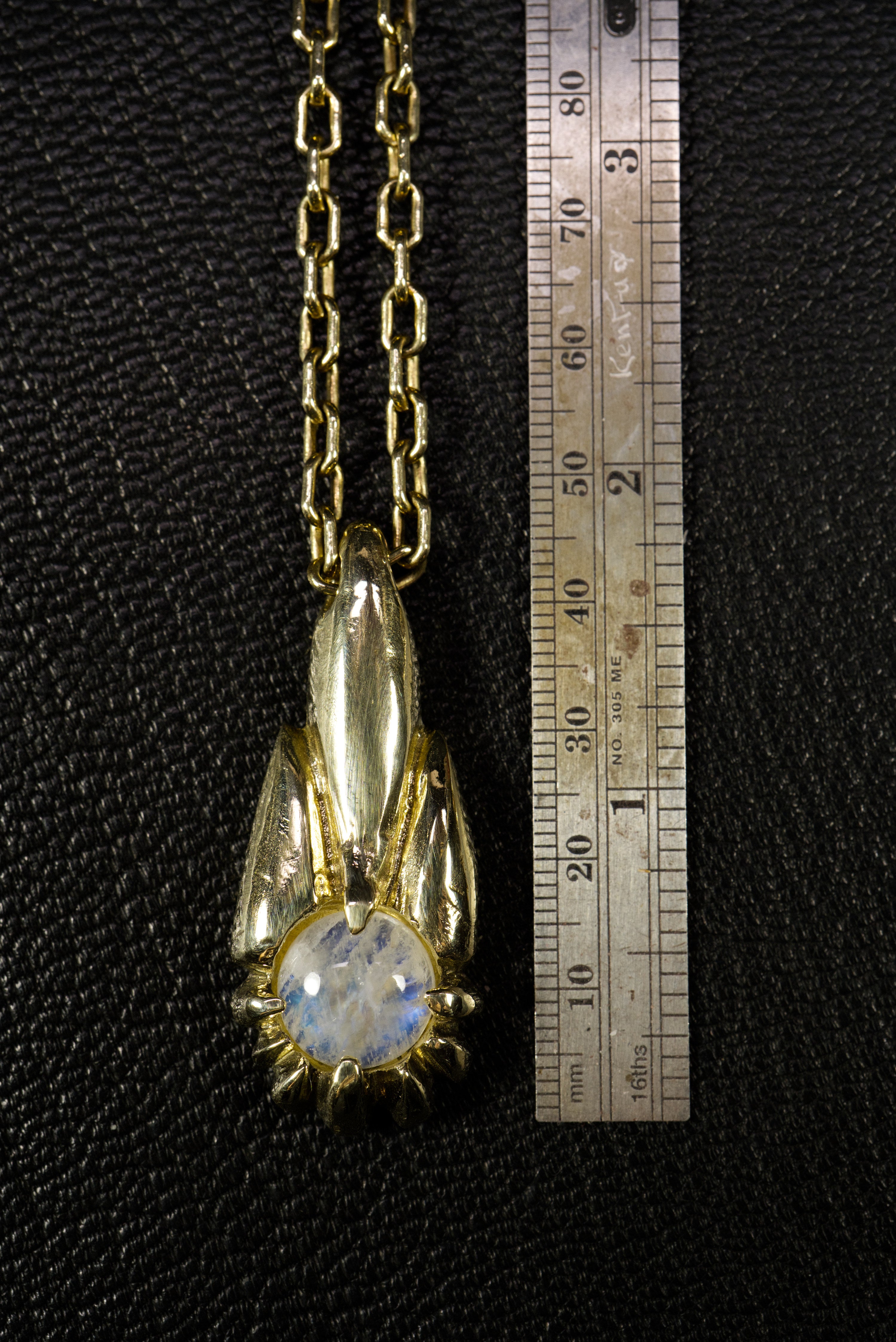 Comet Pendant (Moonstone, Labradorite, Sterling Silver or Gold)