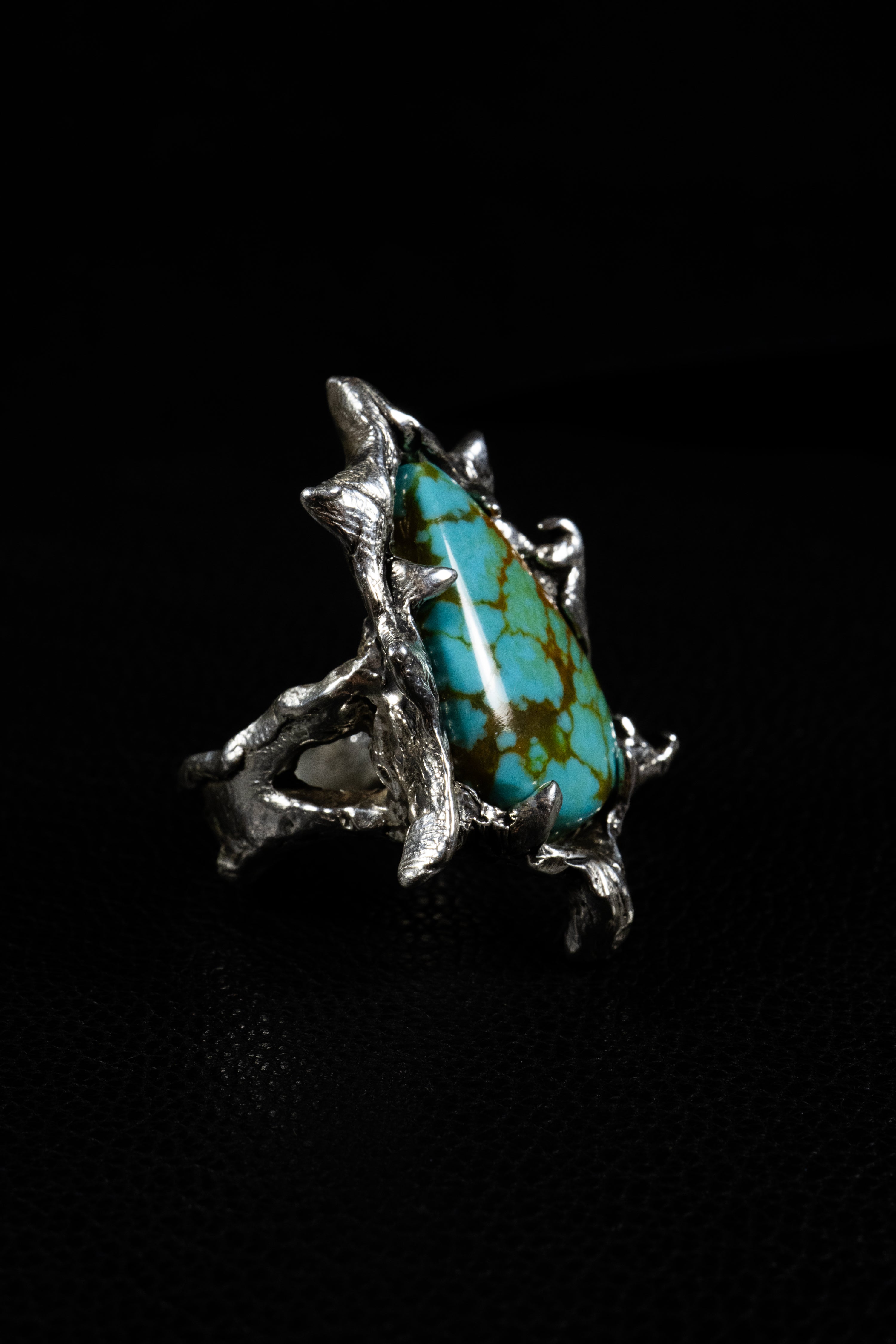 Genesis (Tyrone Turquoise, Sterling Silver Ring)