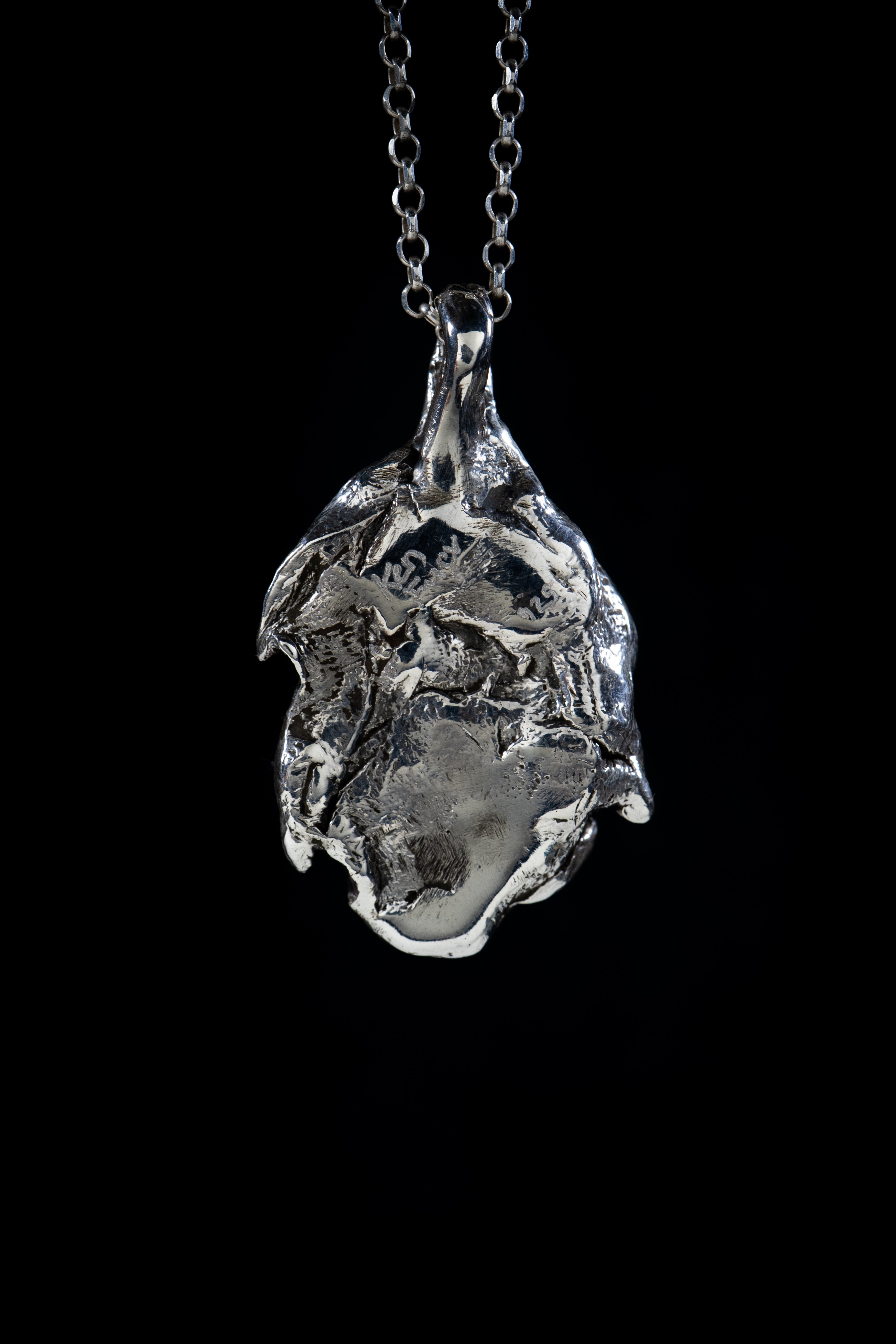 Waterfall (Royston Ribbon Turquoise, Sterling Silver Pendant)