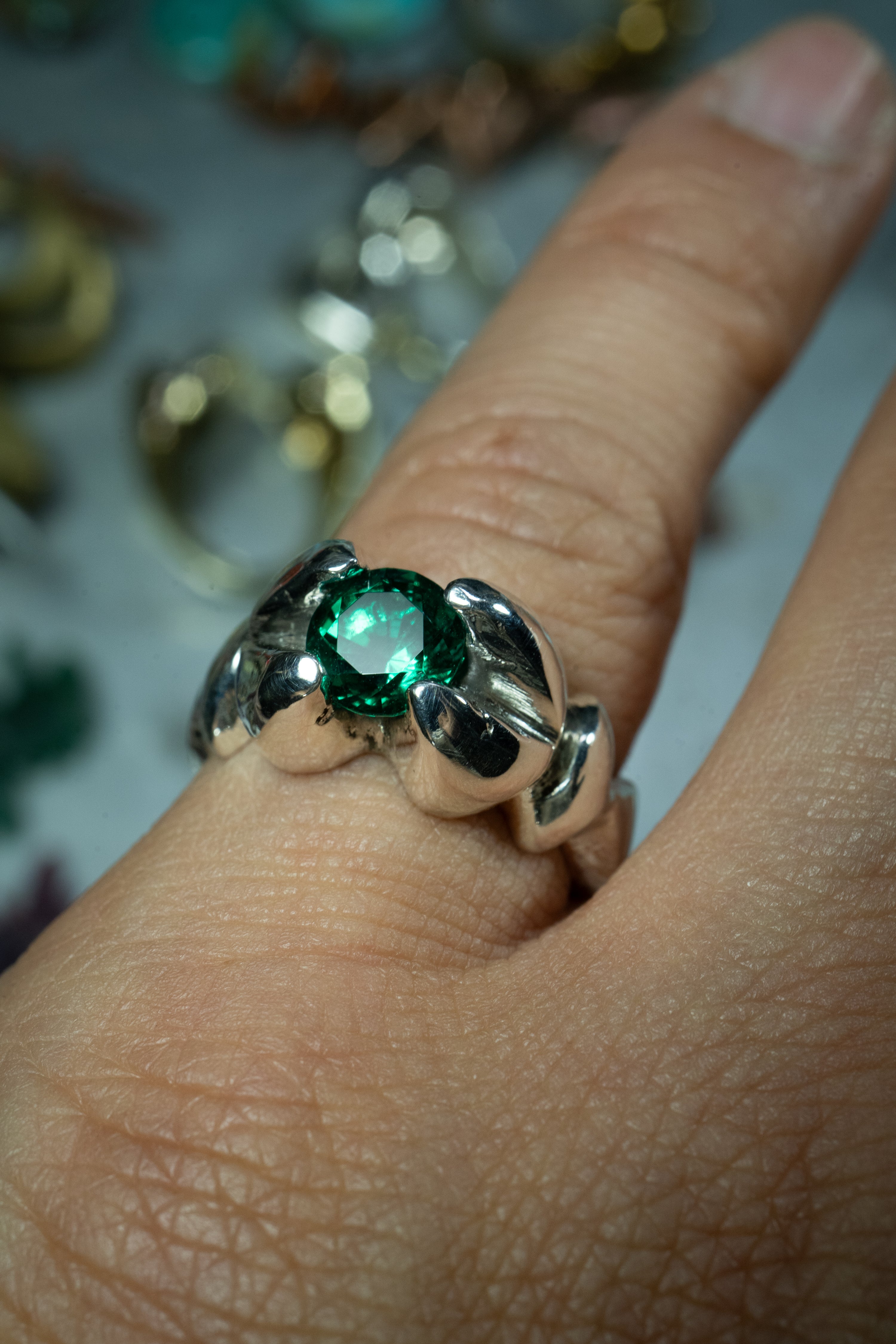 Forest Ring (Emerald, Sterling Silver or Gold)