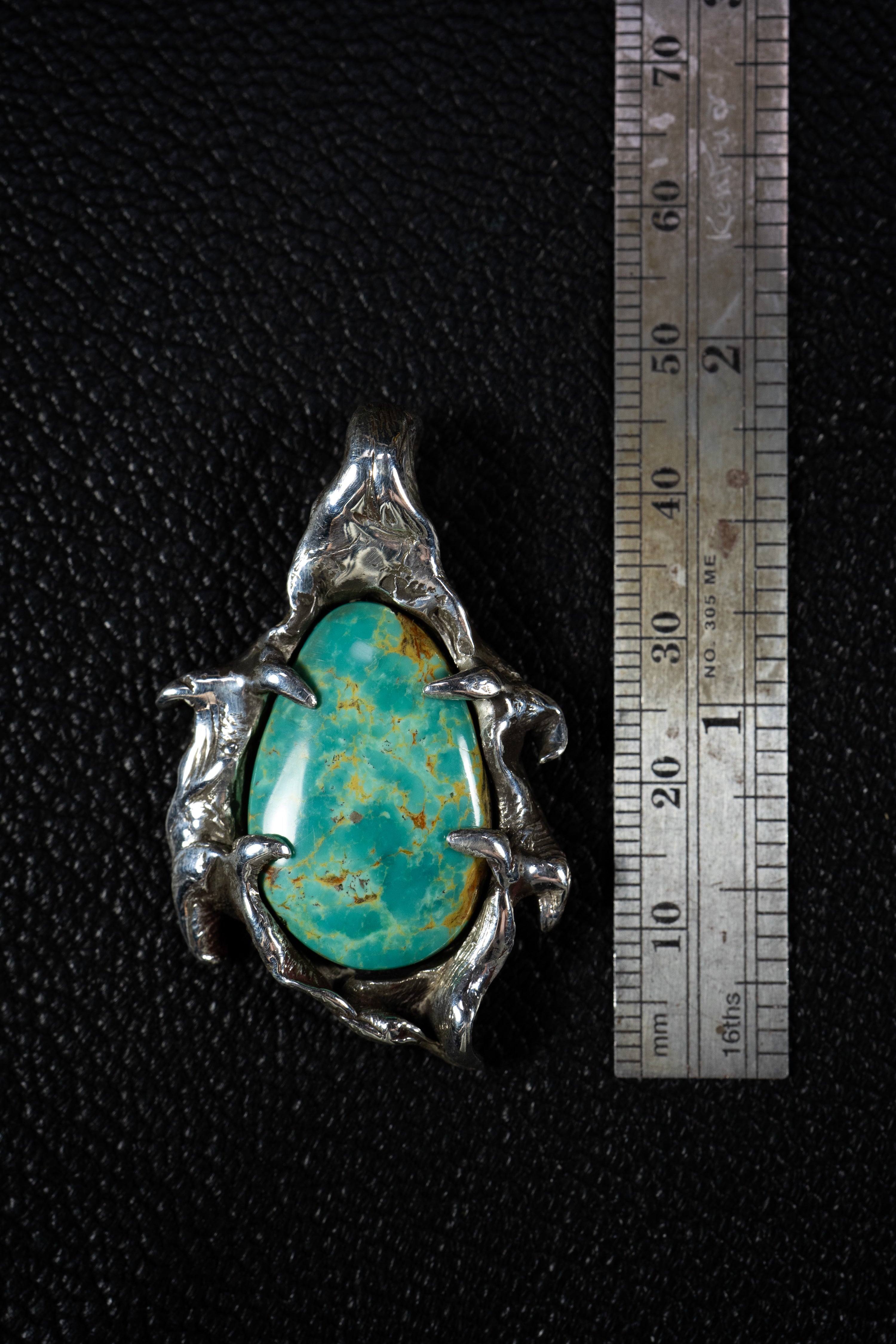 Flight (Tyrone Turquoise, Sterling Silver Pendant)