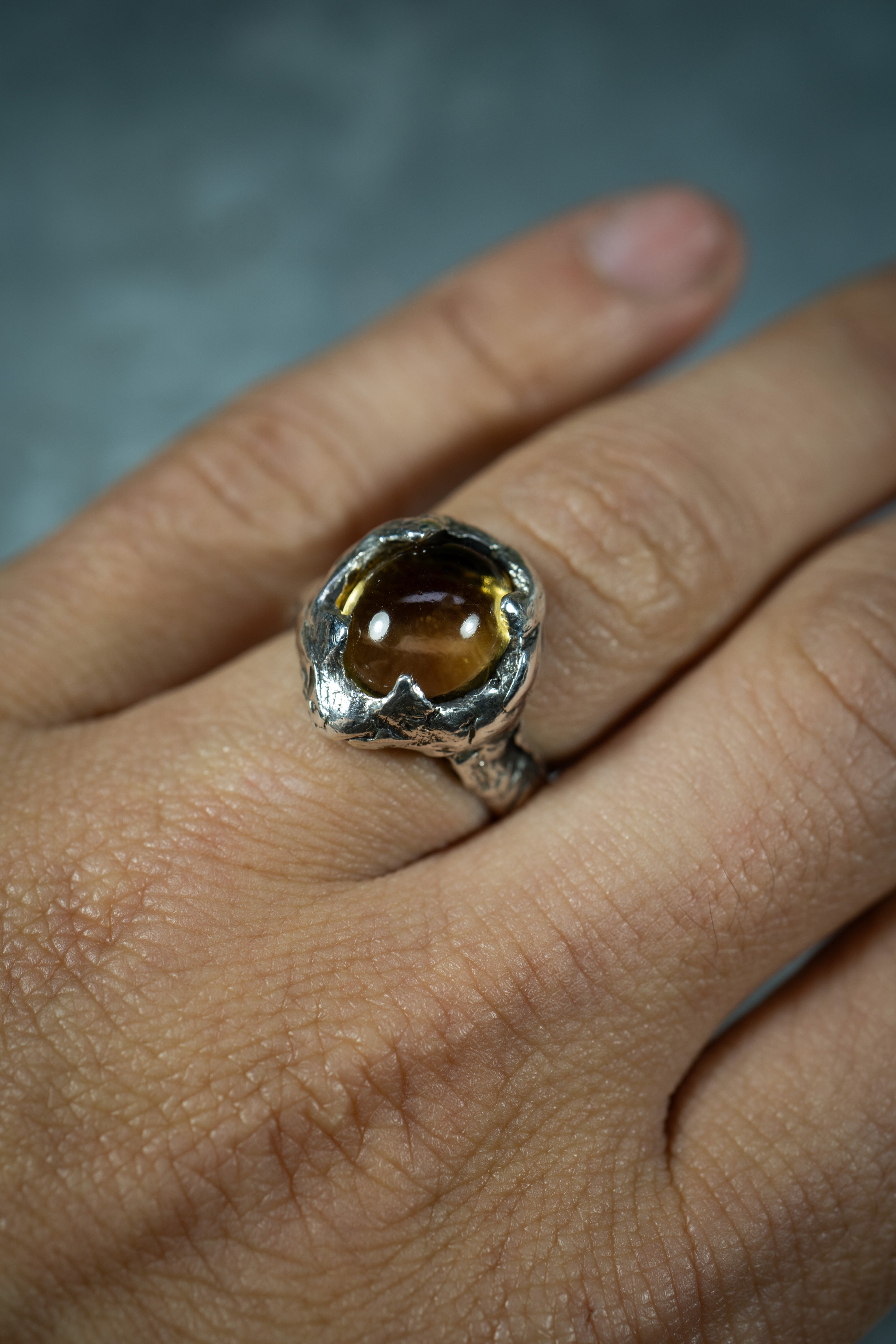 Lifecycle (Citrine, Sterling Silver Ring)