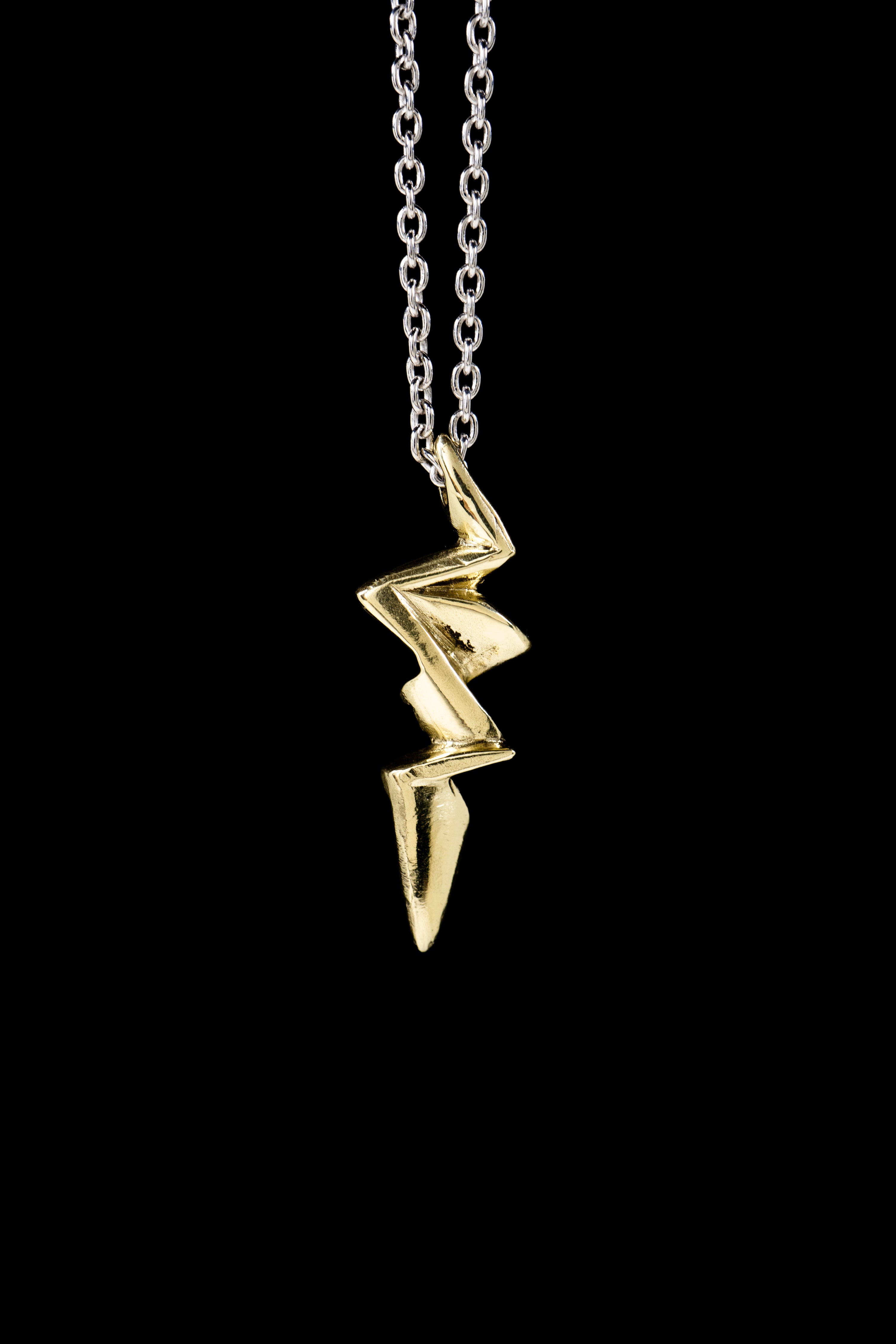 Lightning Bolt Pendant (Sterling Silver or Gold)