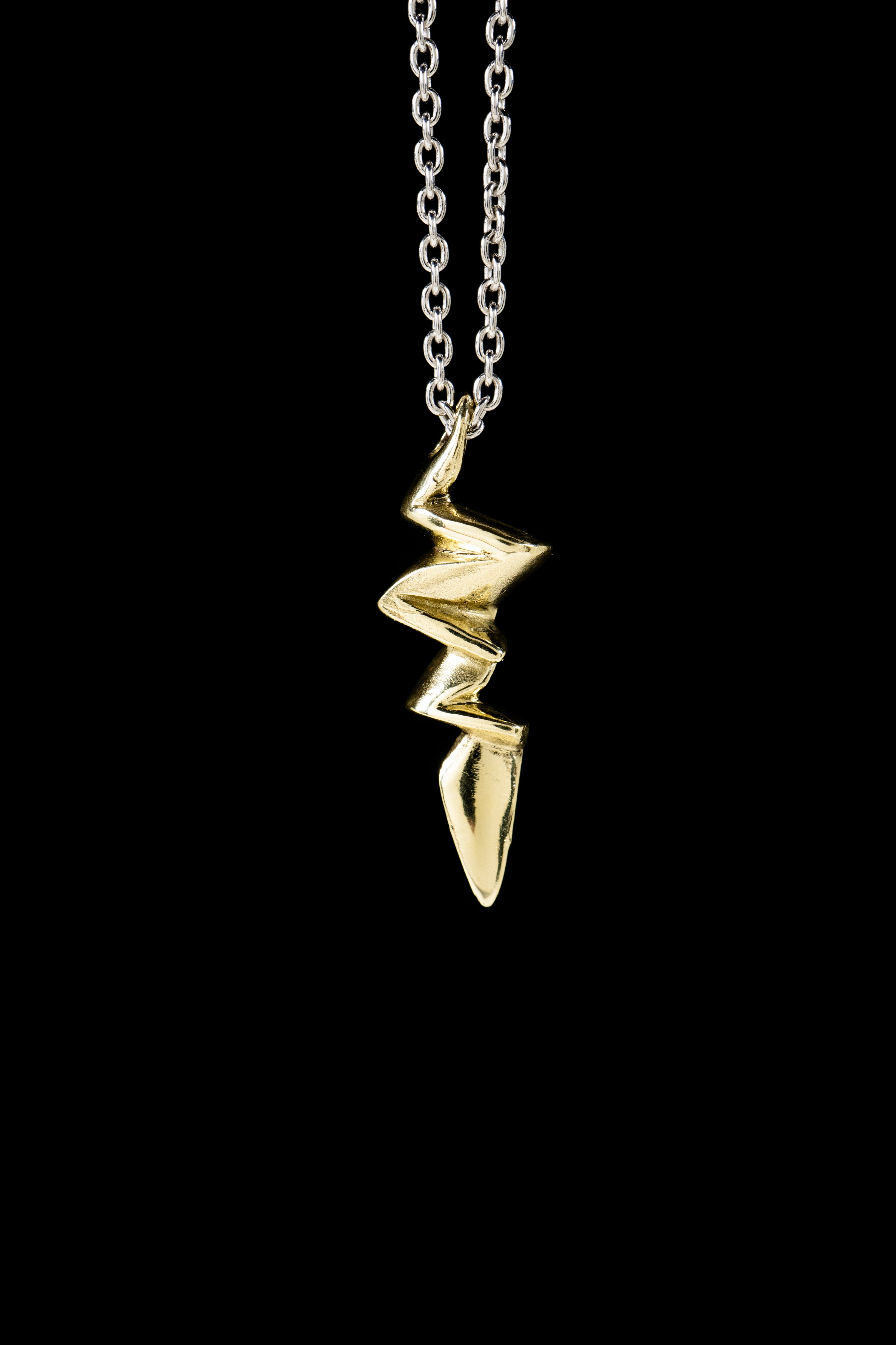 Lightning Bolt Pendant (Sterling Silver or Gold)