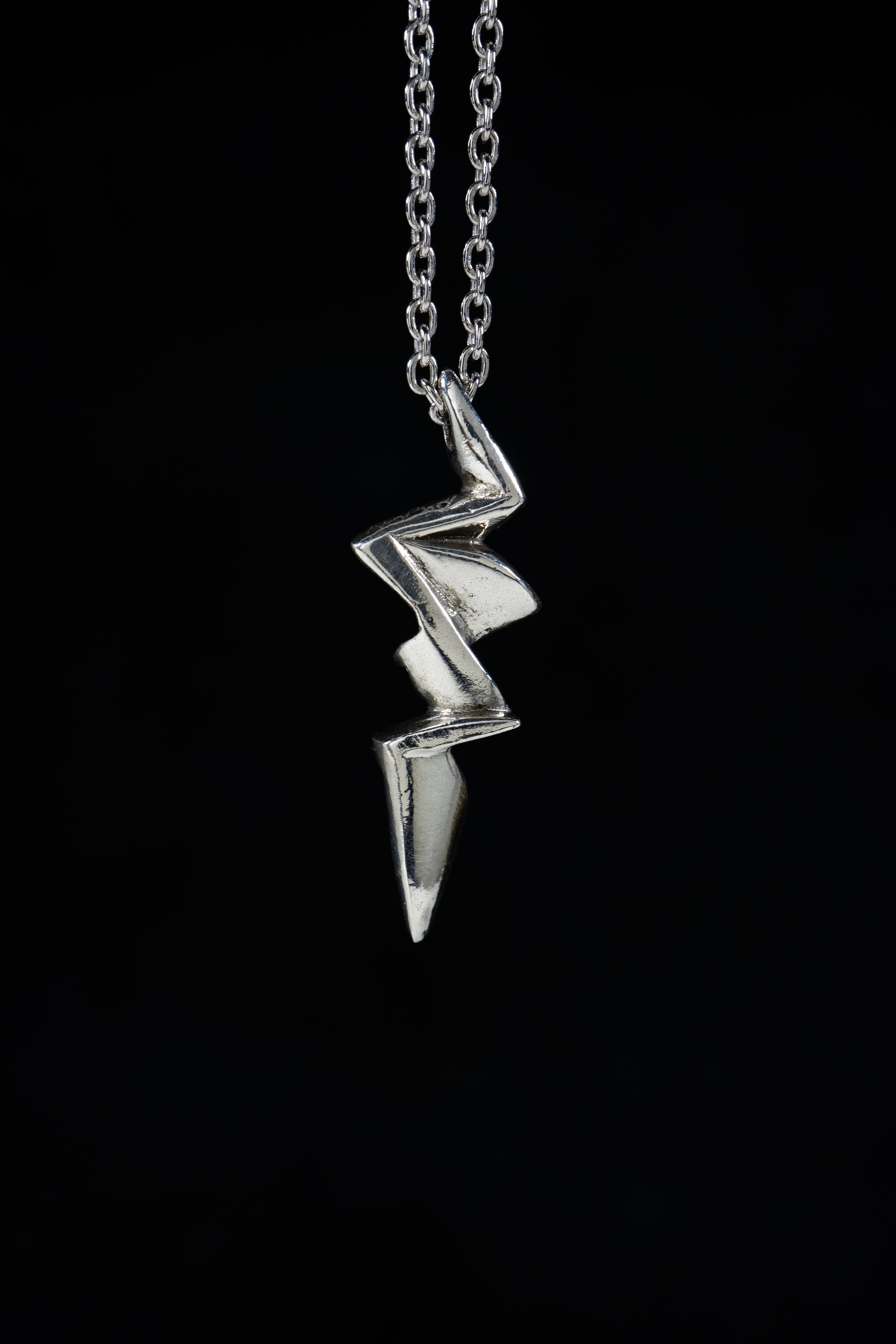 Lightning Bolt Pendant (Sterling Silver or Gold)
