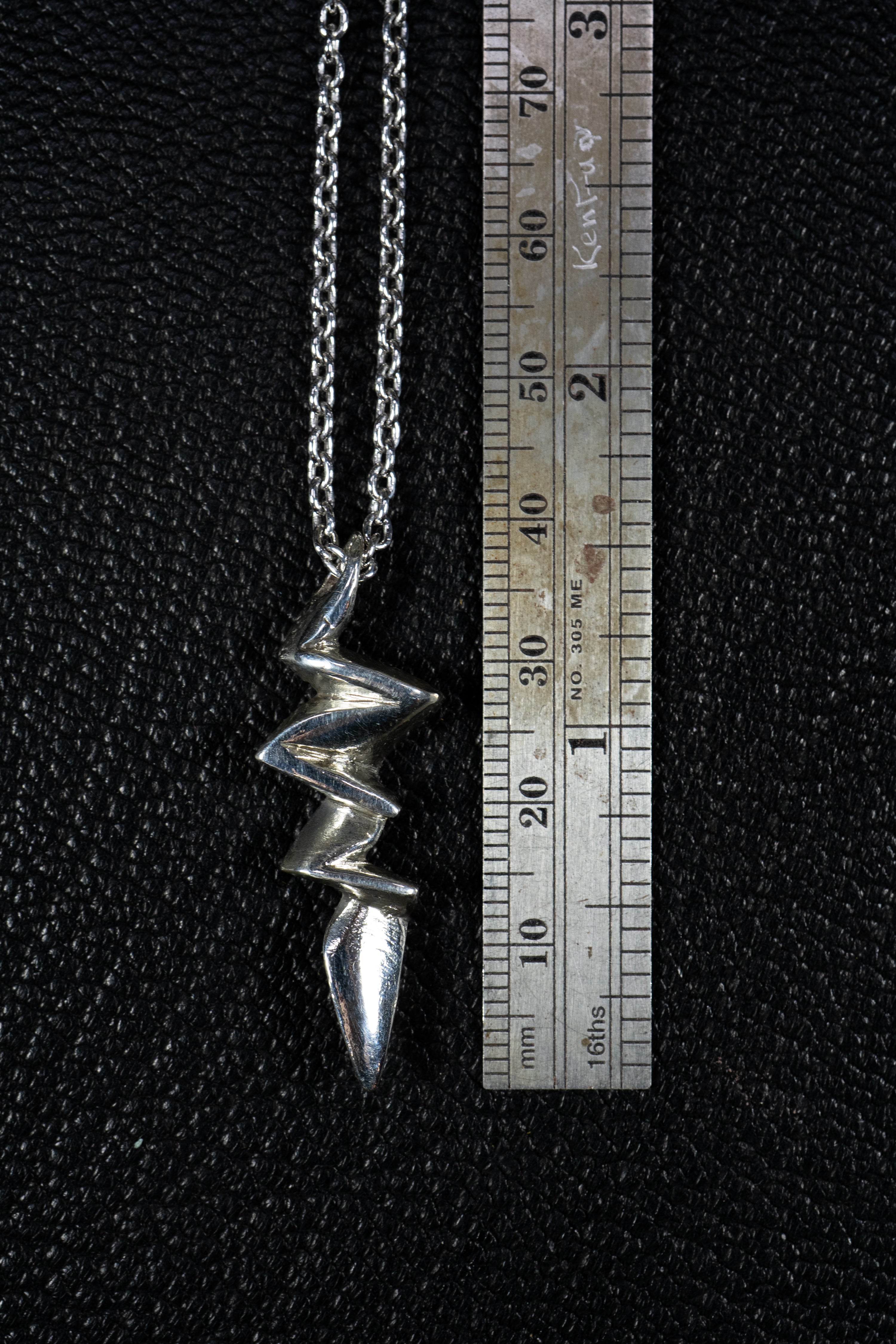 Lightning Bolt Pendant (Sterling Silver or Gold)