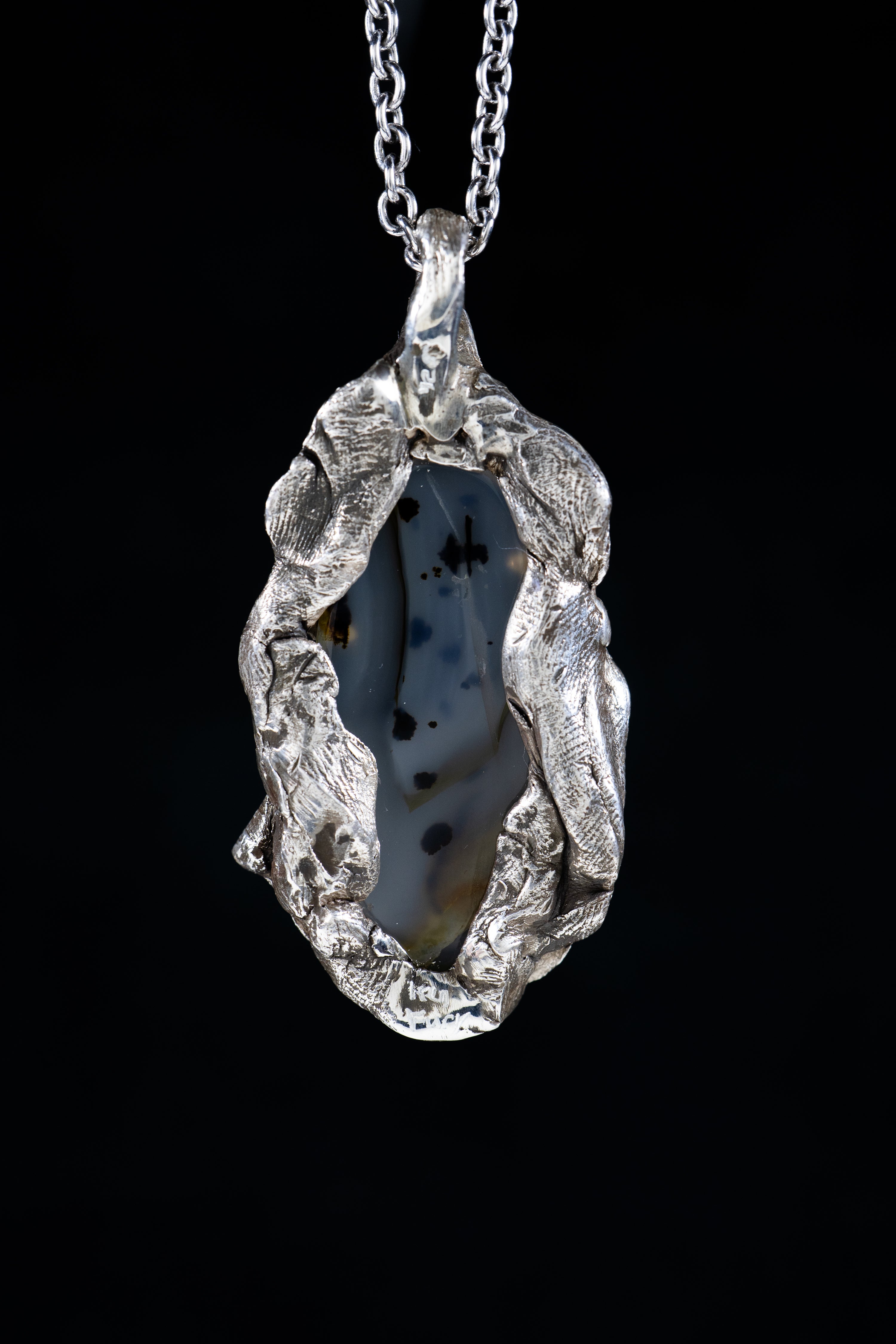 Milky Way (Montana Agate, Sterling Silver Pendant)