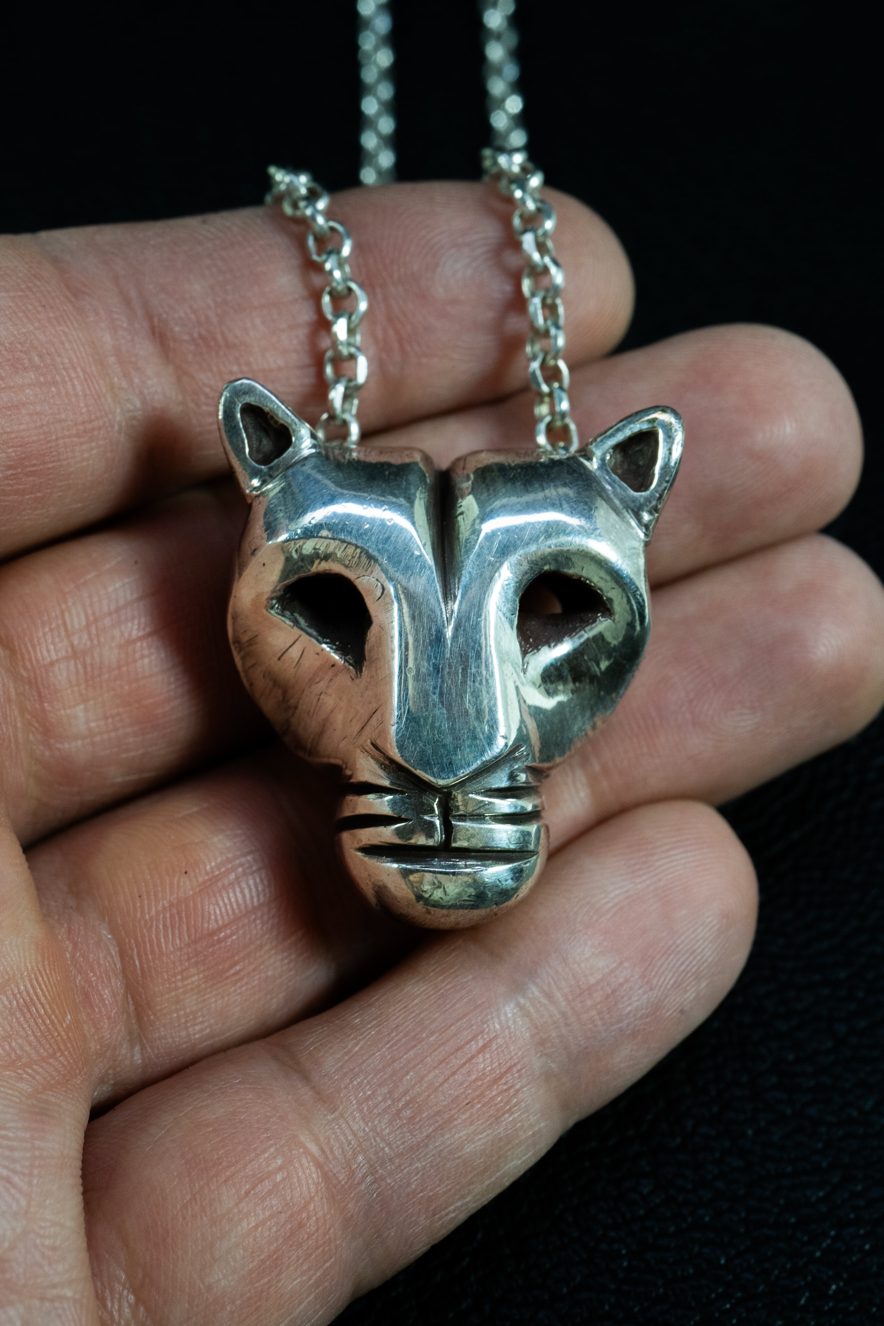 Mountain Lion Pendant (Sterling Silver or Gold)