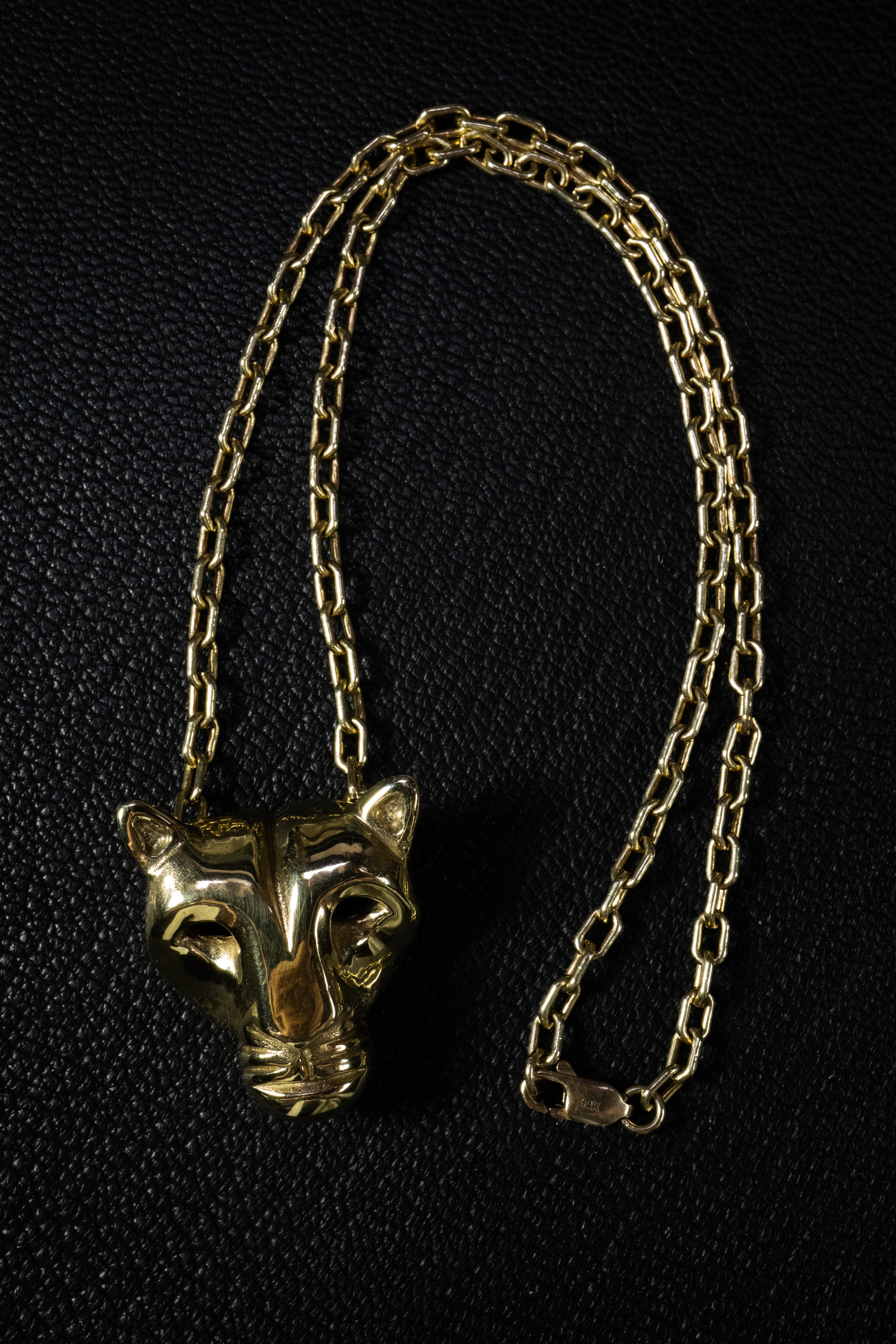 Mountain Lion Pendant (Sterling Silver or Gold)