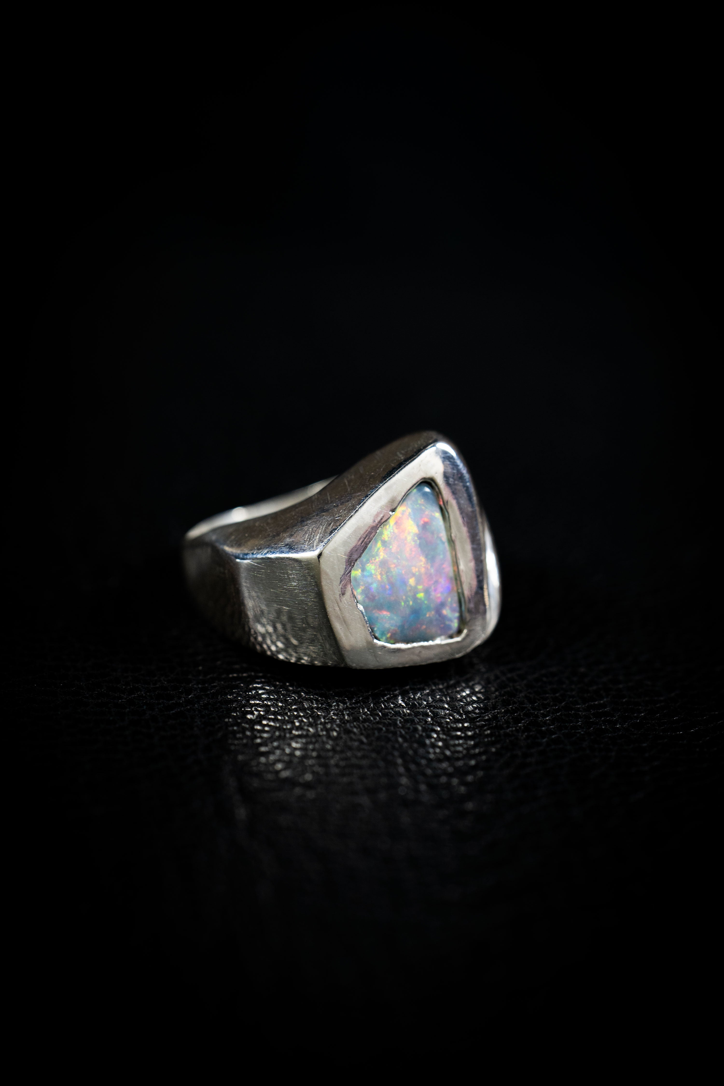 Through Dimensions (Australian Opal, Sterling Silver Ring)