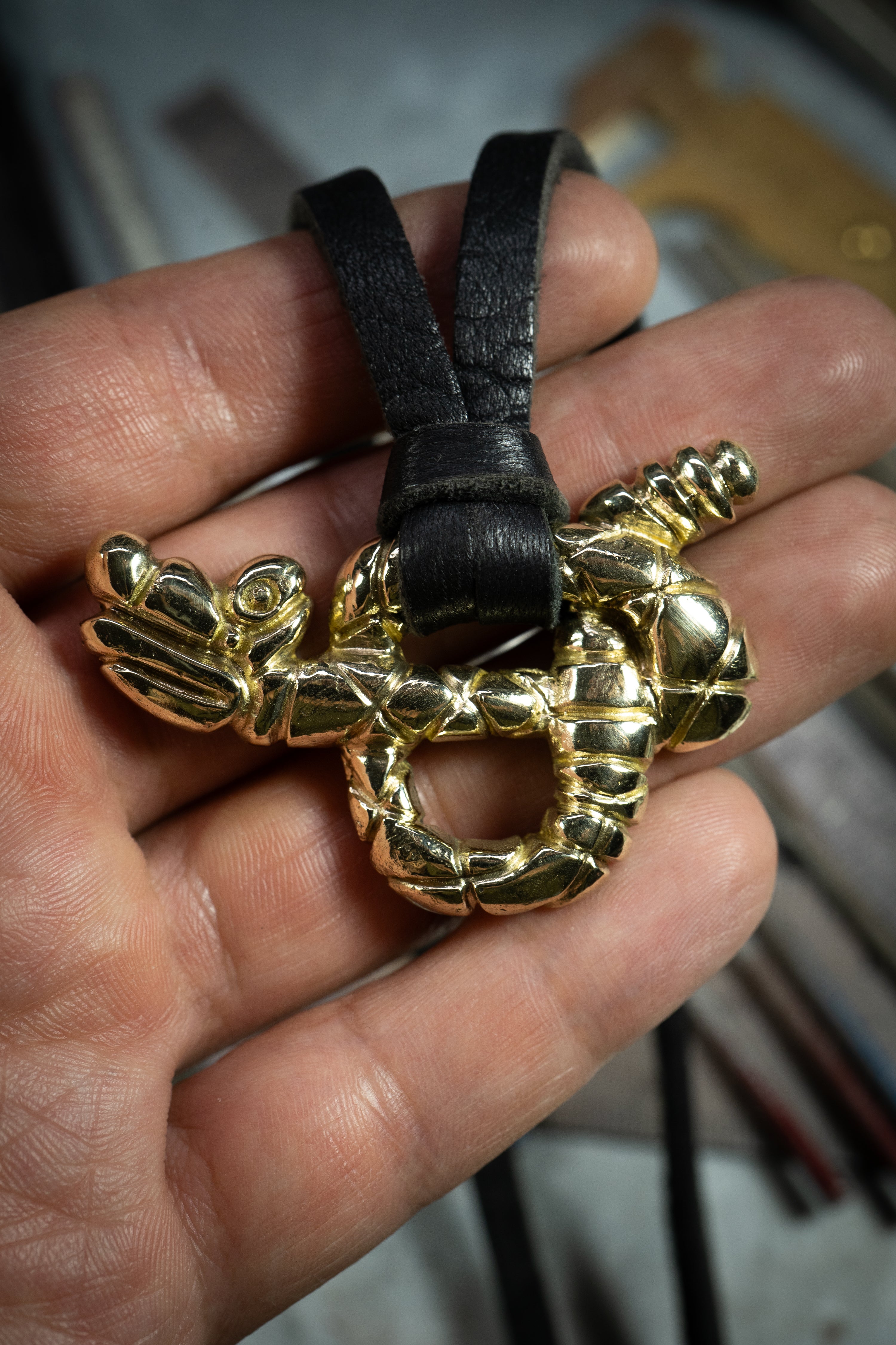 Rattlesnake Pendant (Sterling Silver or Gold)