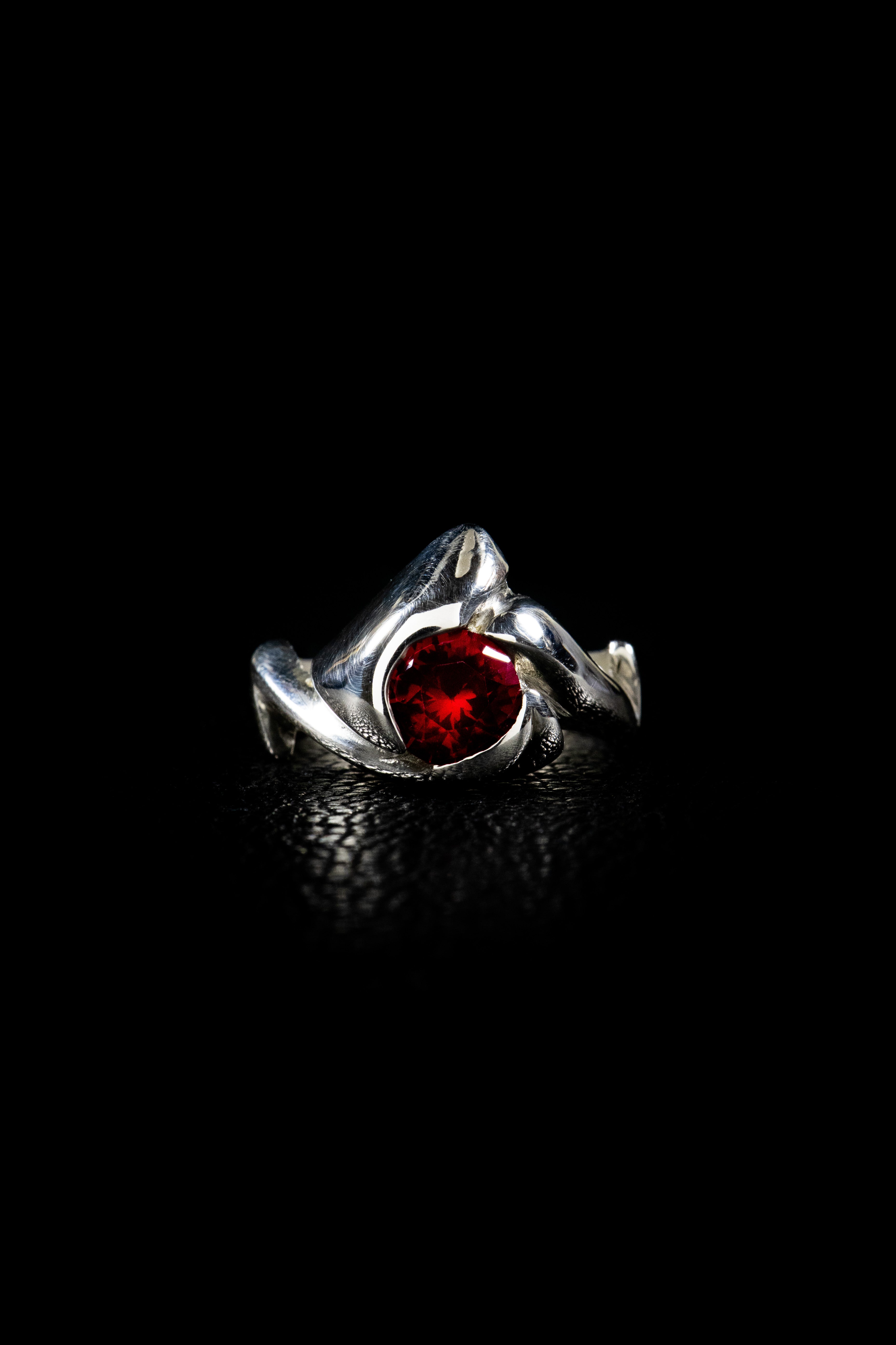 Red Thunder Ring (Ruby, Sterling Silver or Gold)