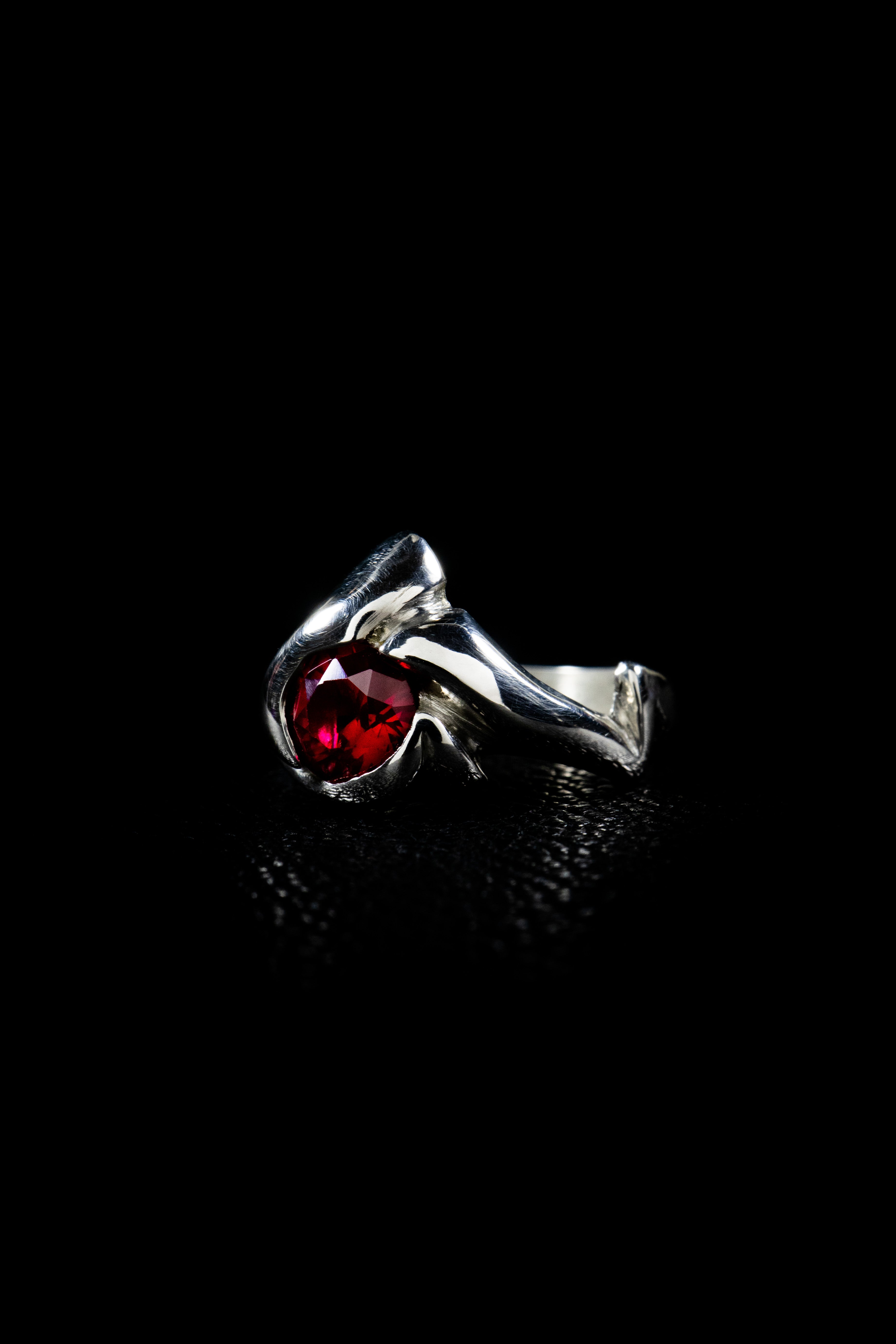 Thunder Ring (Ruby, Sterling Silver or Gold)