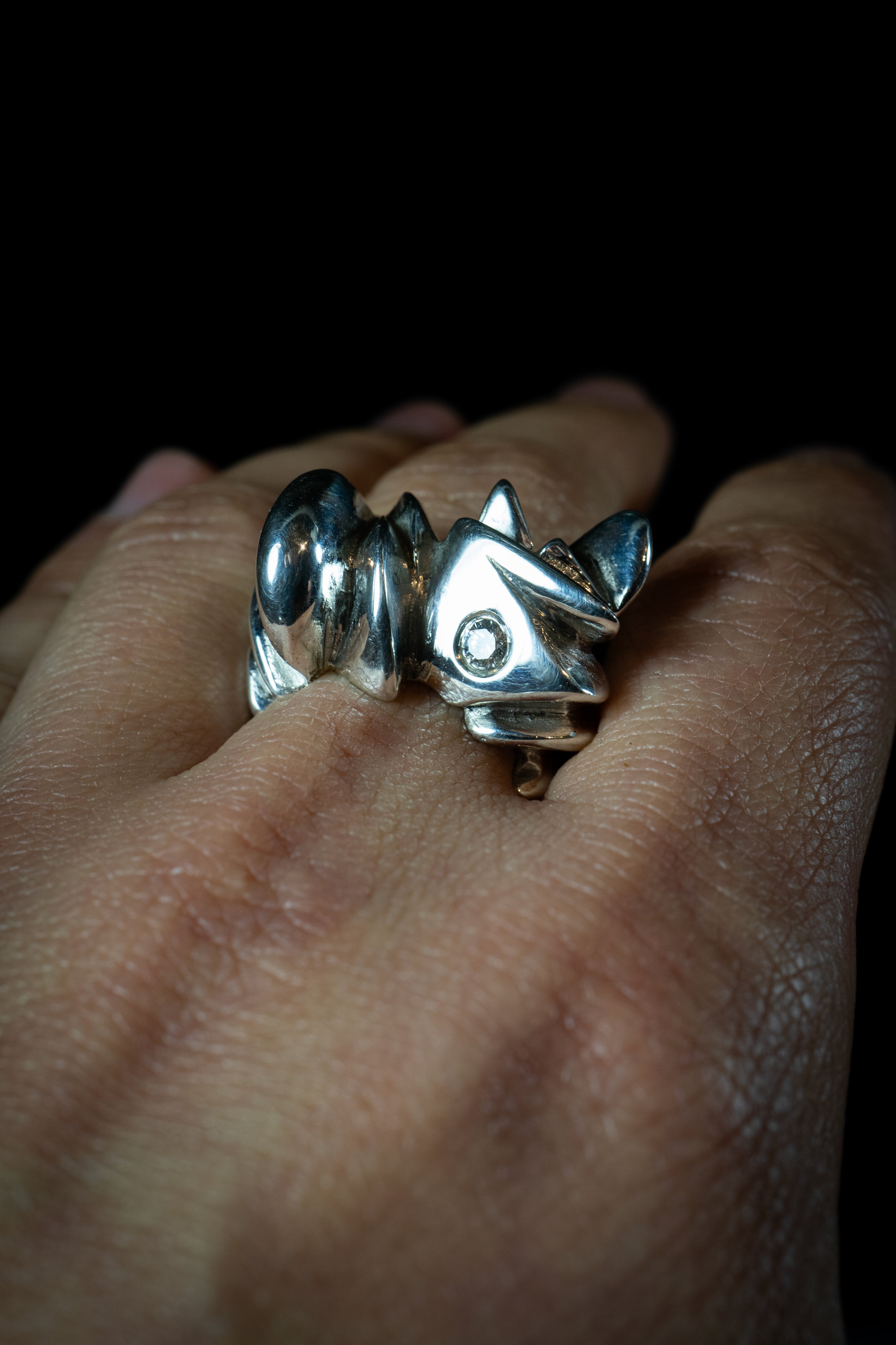 Sea Born Ring (Diamond, Sterling Silver)