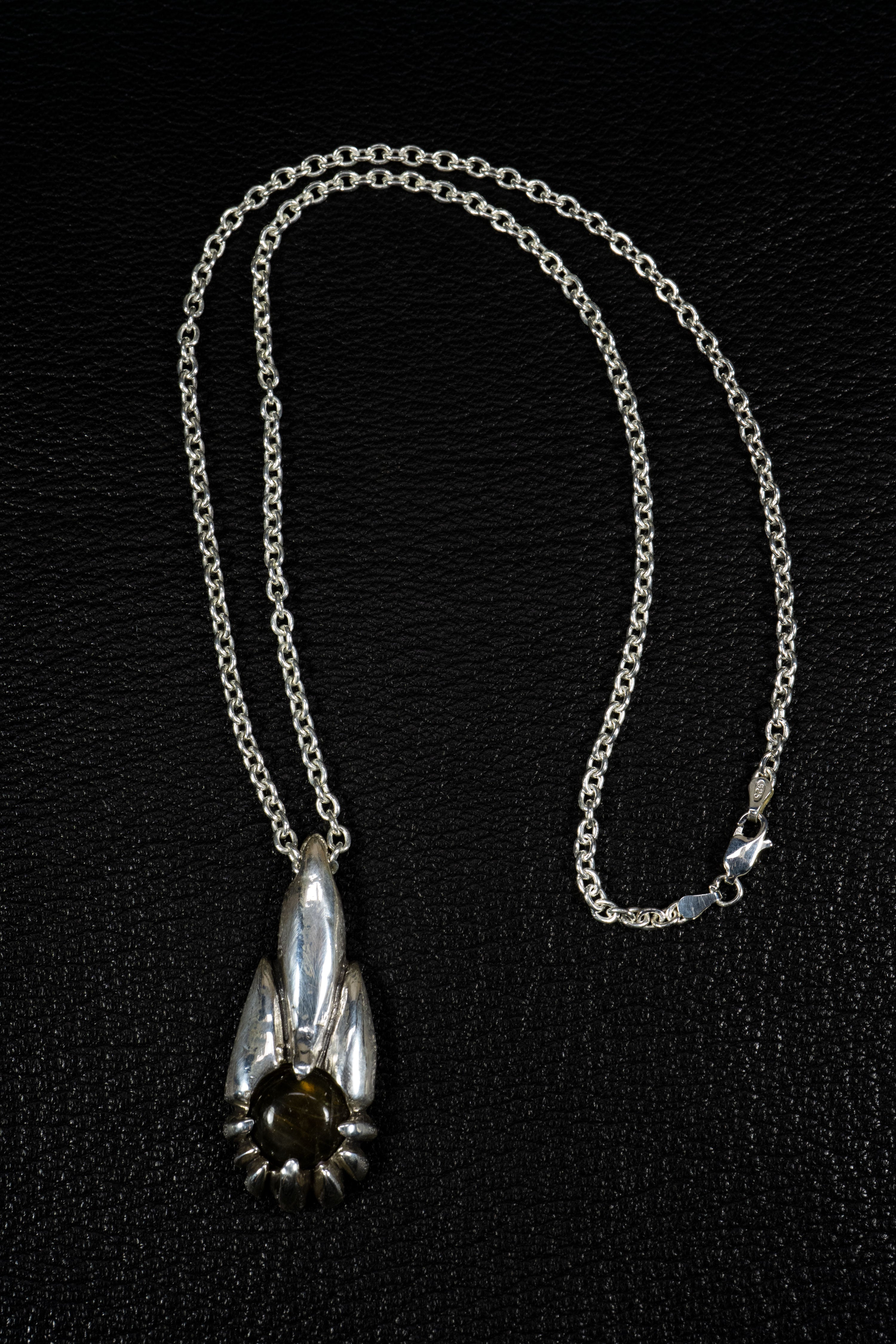 Comet (Labradorite, Sterling Silver, Gold Pendant)