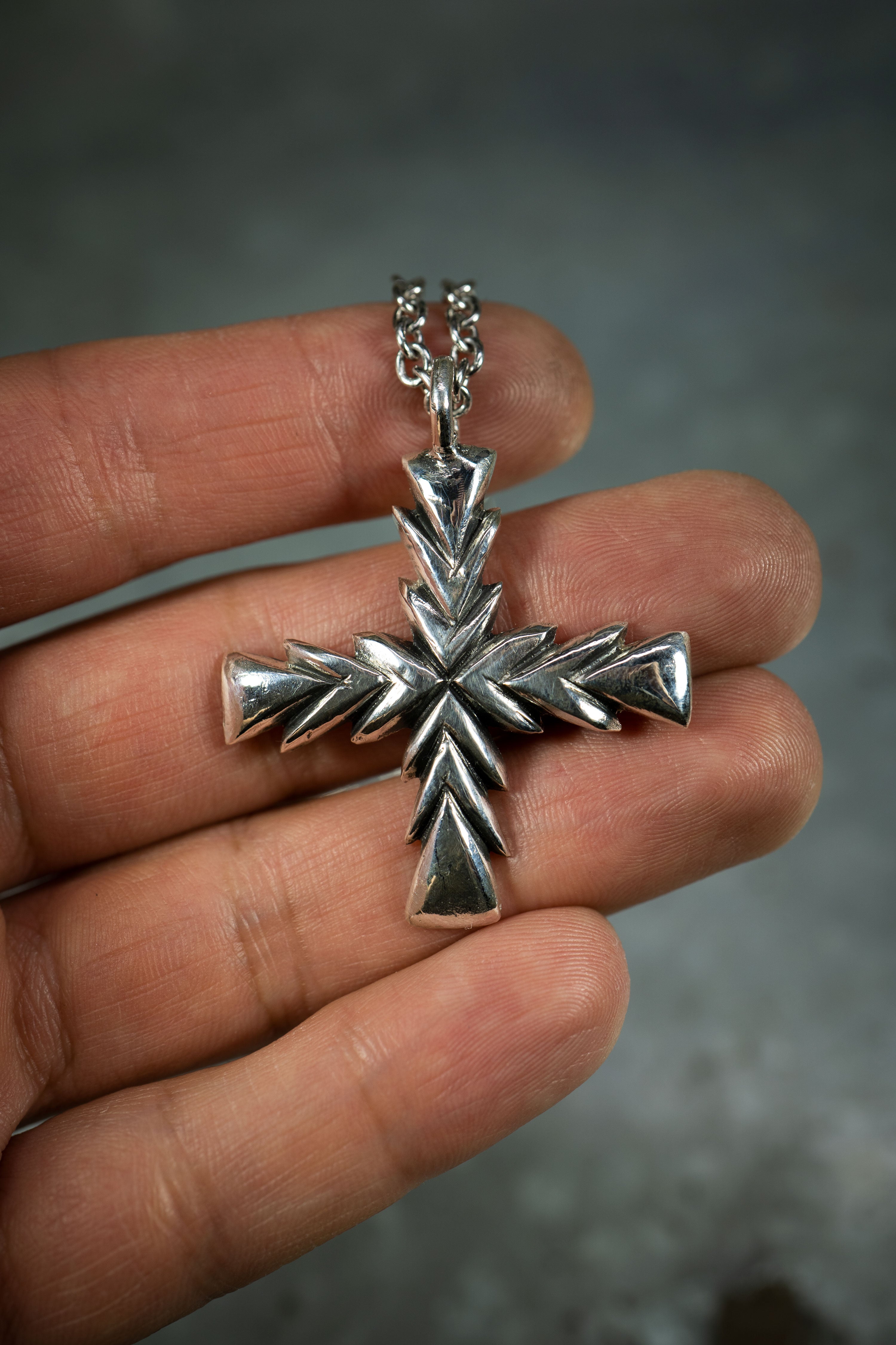 Cross (Sterling Silver, Gold Pendant)