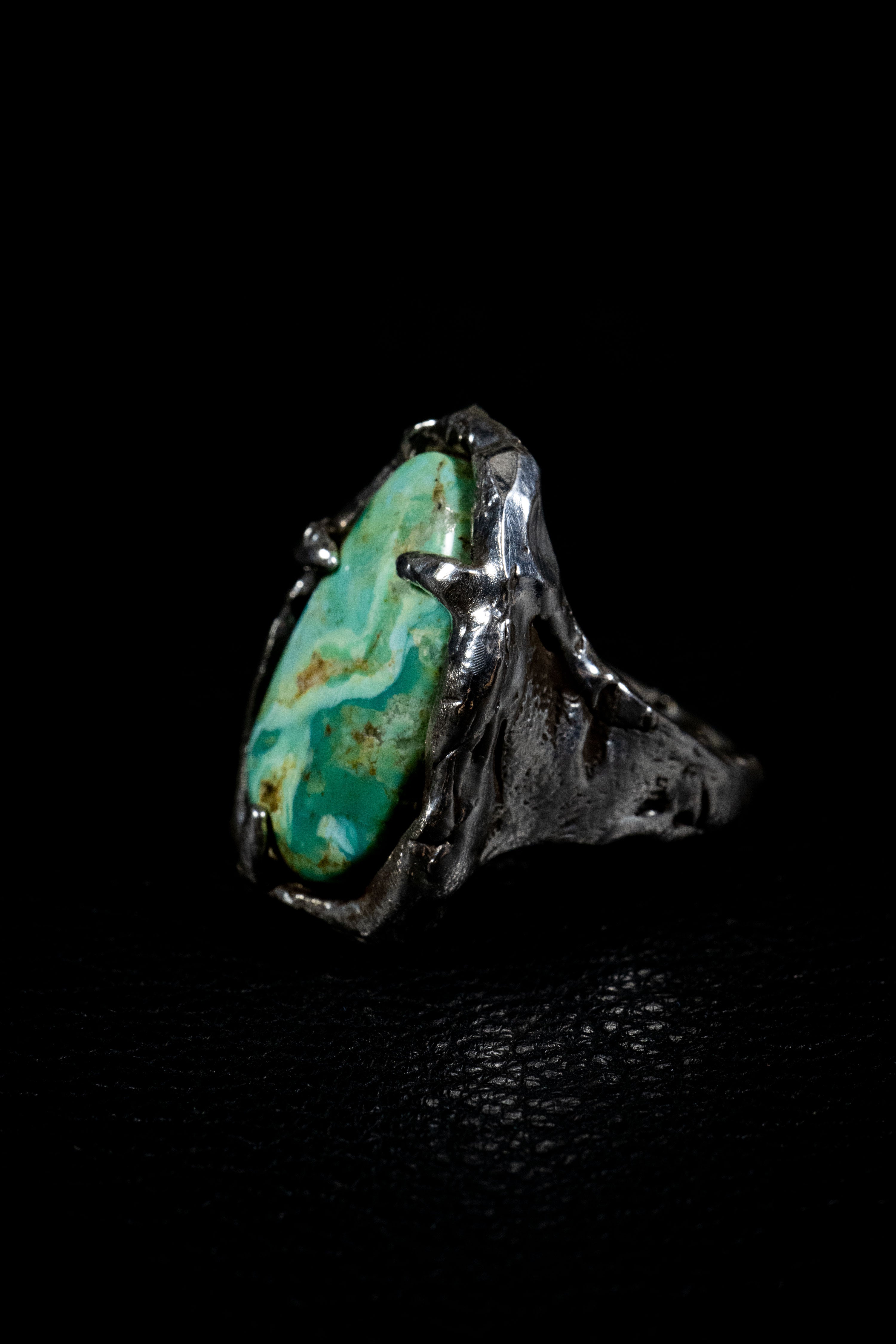 Traveling Dream (Baja Turquoise, Sterling Silver Ring)