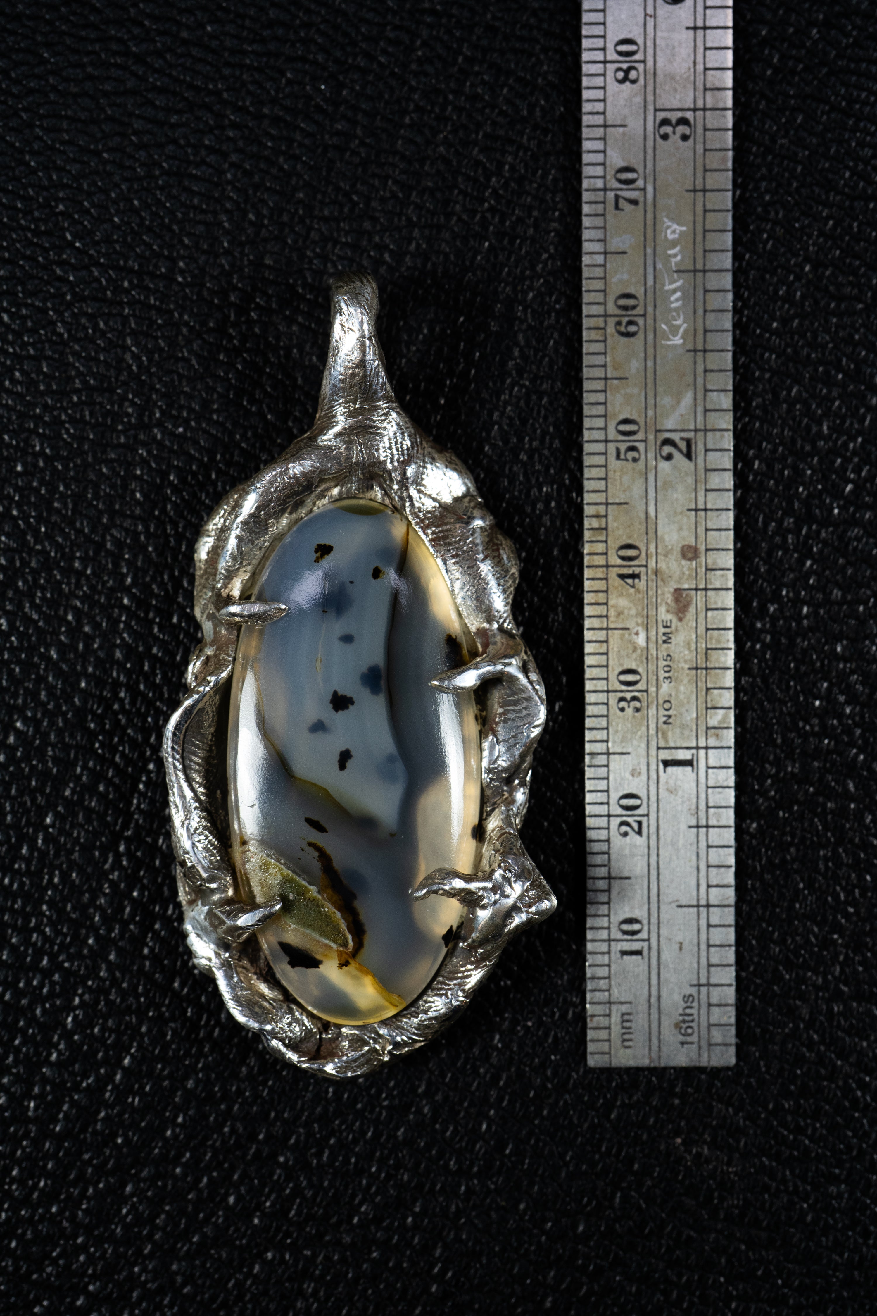 Milky Way (Montana Agate, Sterling Silver Pendant)