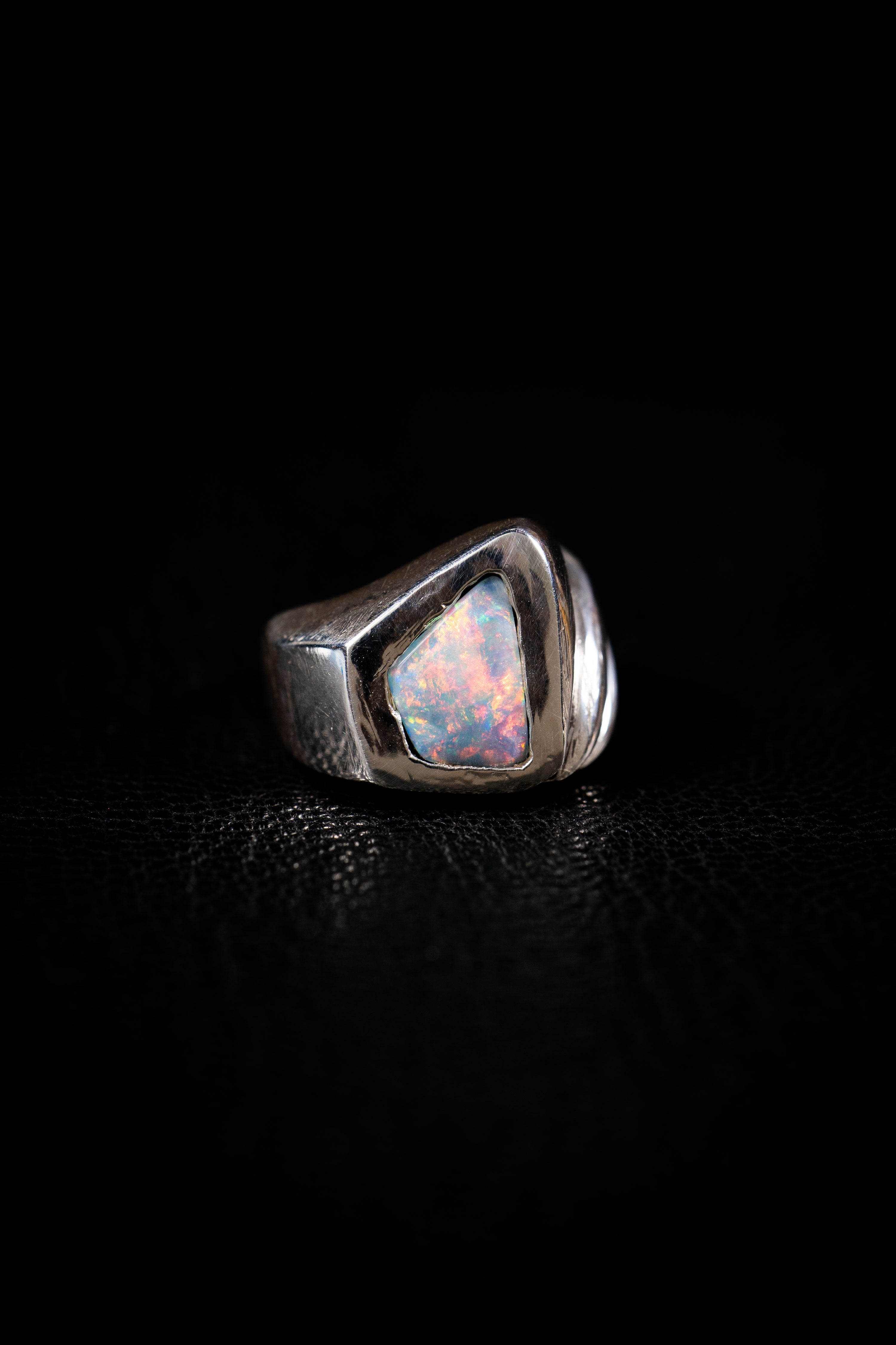 Through Dimensions (Australian Opal, Sterling Silver Ring)