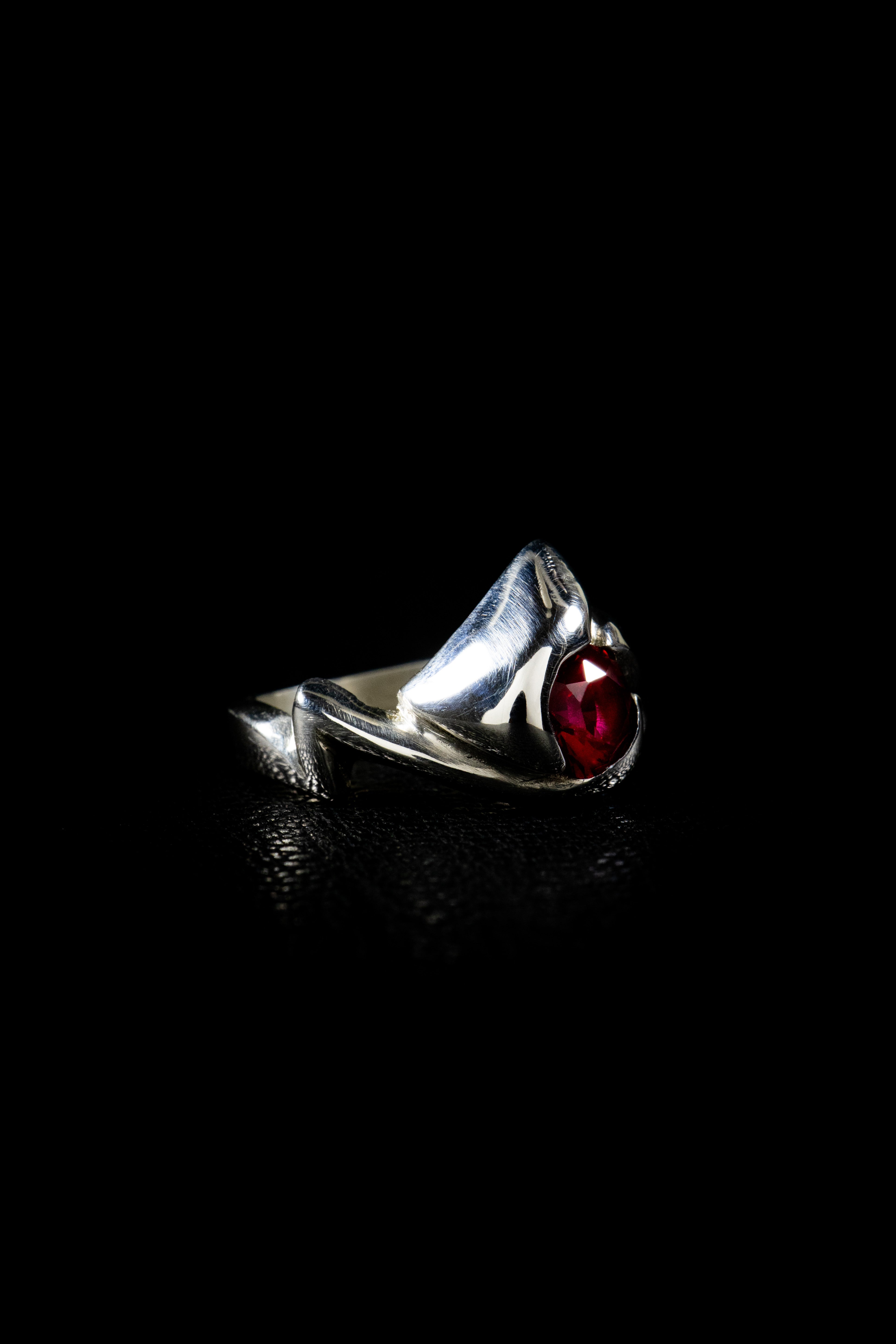 Red Thunder Ring (Ruby, Sterling Silver or Gold)
