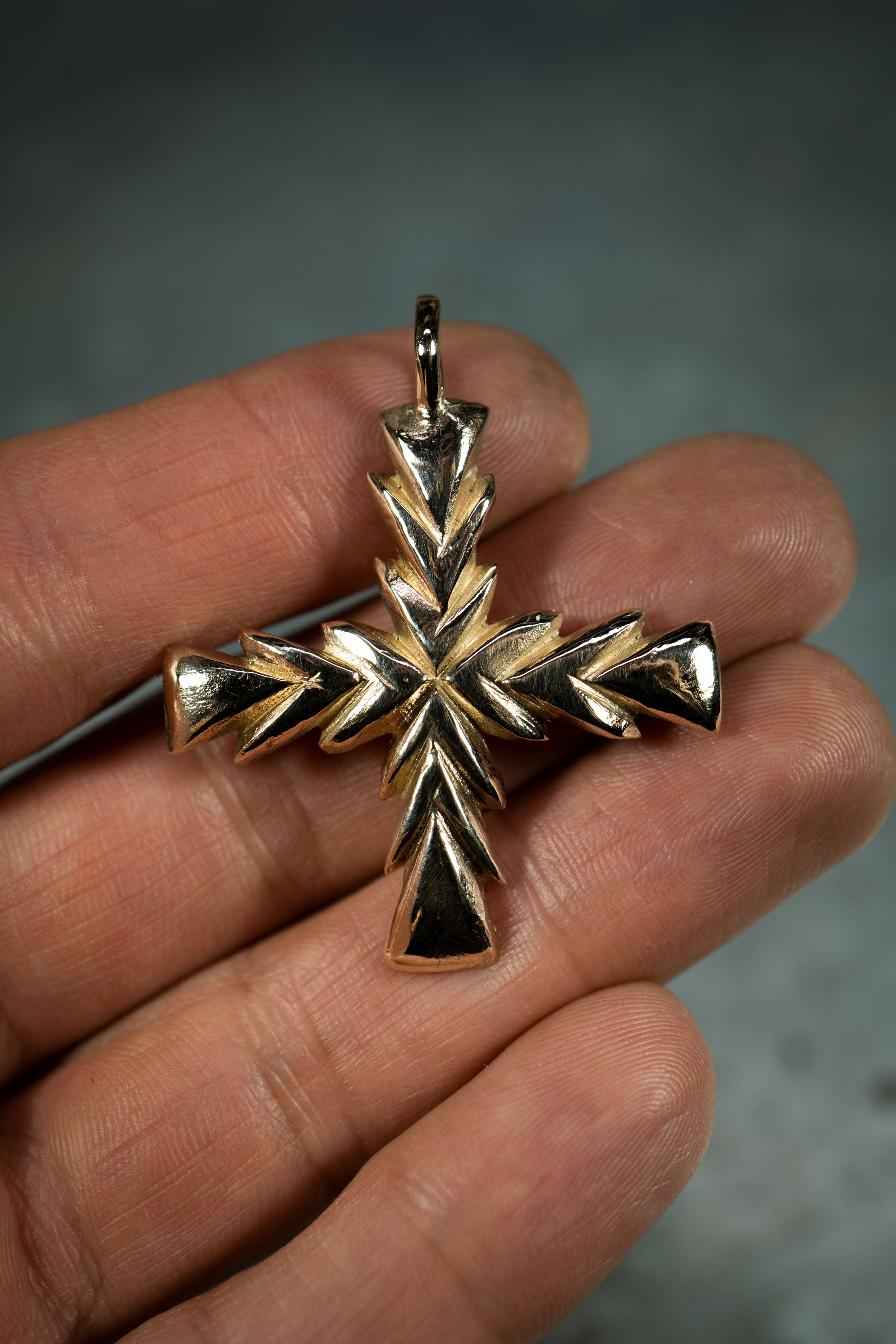 Cross (Sterling Silver, Gold Pendant)