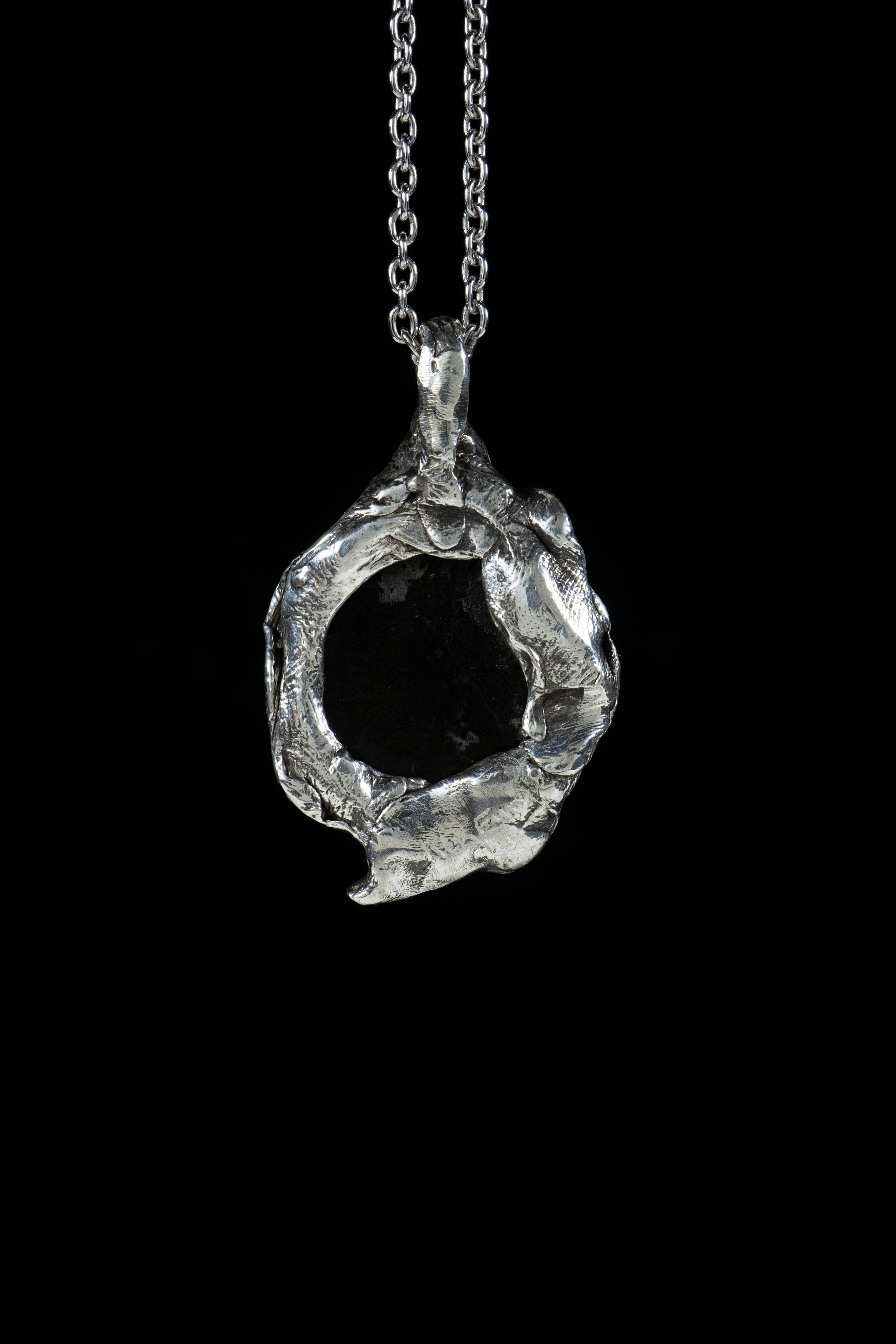 Human to Tree (White Buffalo Turquoise, Sterling Silver Pendant)