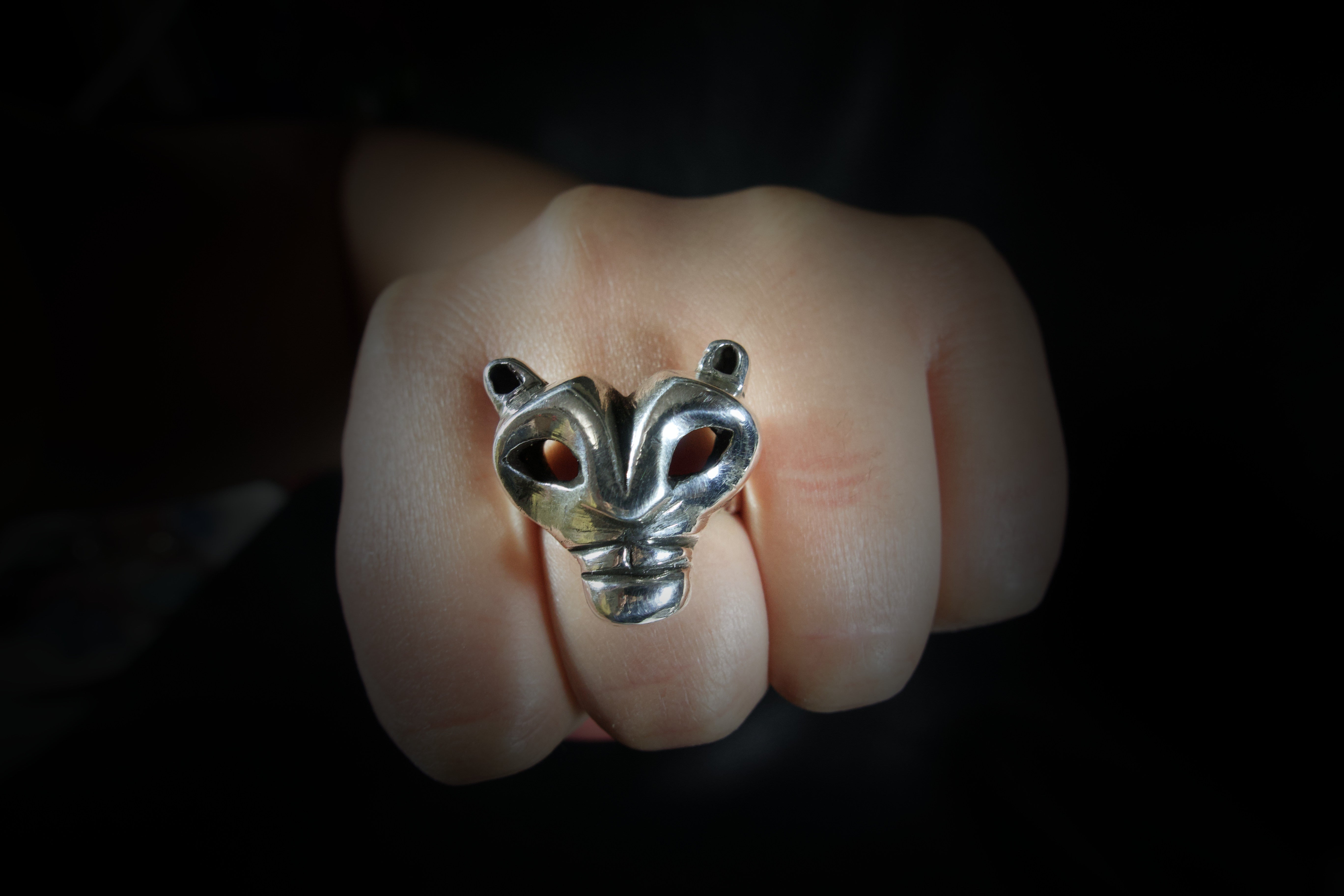 Mountain Lion (Sterling Silver, Gold Ring)