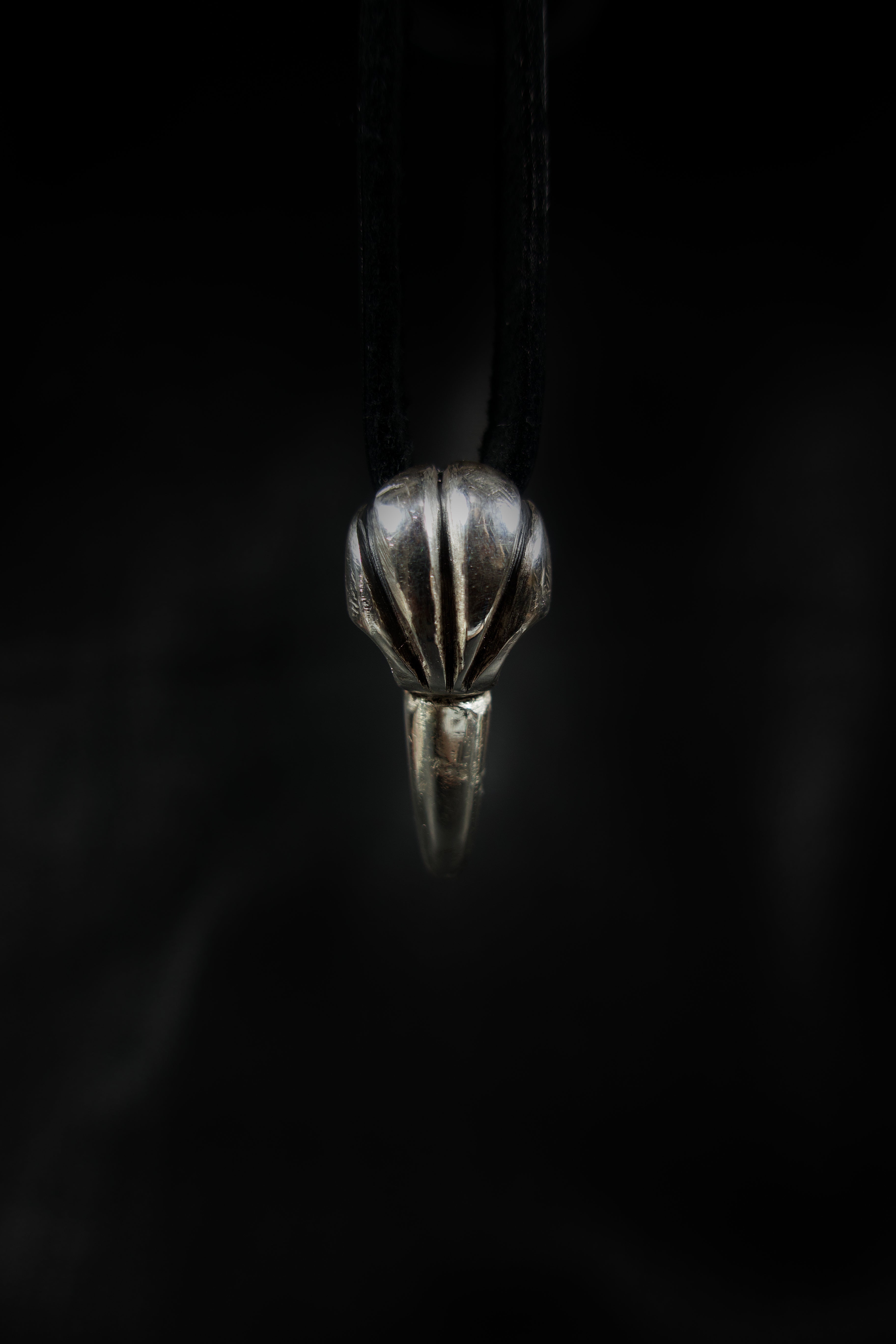 Crow (Sterling Silver, Gold Pendant)